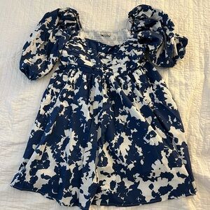 Abercrombie & Fitch blue Floral Print Emerson dress size Large